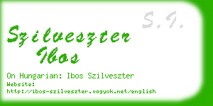 szilveszter ibos business card